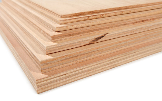 cross-section of plywood, different thickness